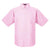 UltraClub Men's Pink Classic Wrinkle-Resistant Short-Sleeve Oxford