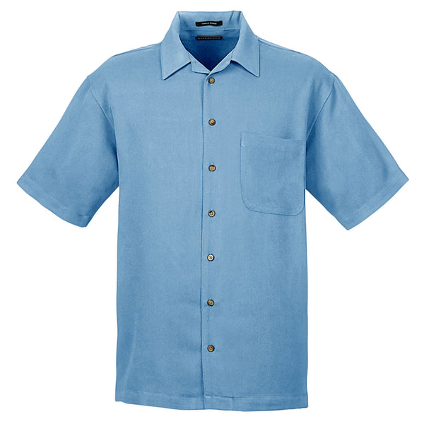 UltraClub Men's Wedgewood Cabana Breeze Camp Shirt