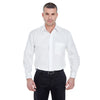 UltraClub Men's White Whisper Elite Twill