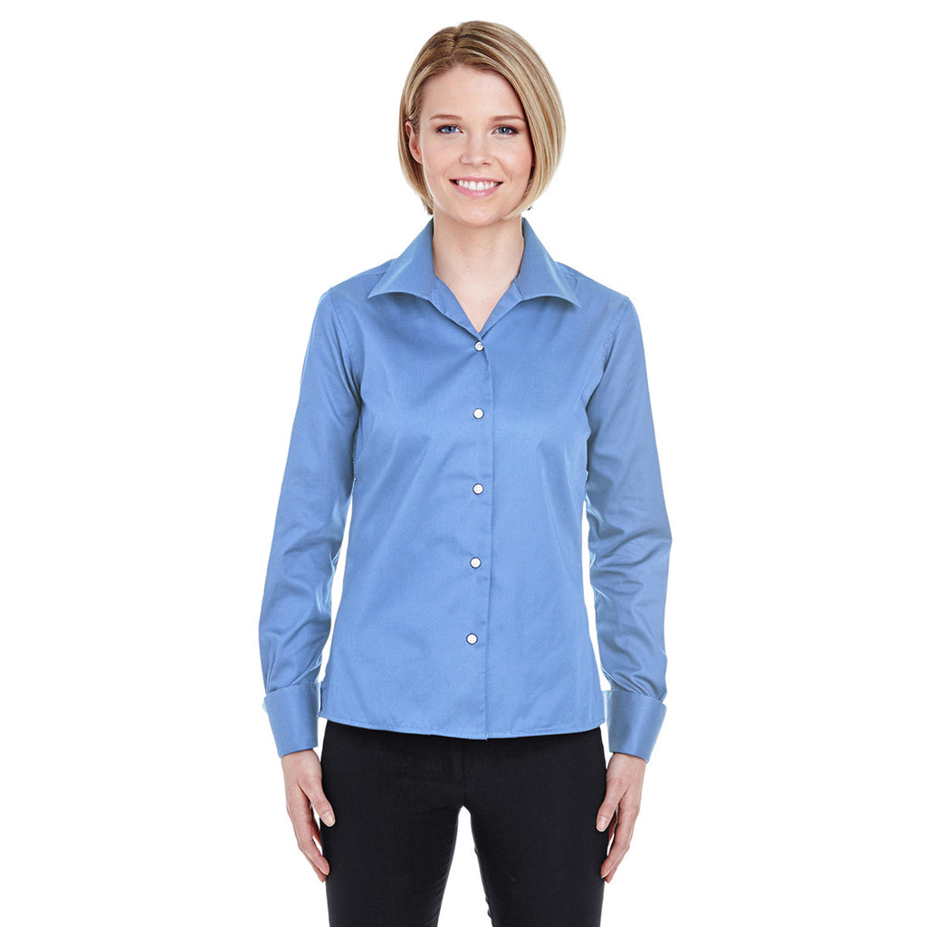 UltraClub Women's Waterfall Blue Whisper Elite Twill