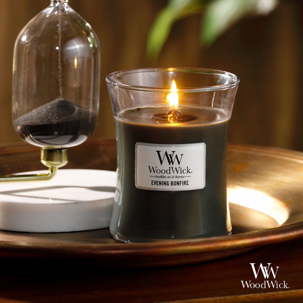 WoodWick Evening Bonfire- Medium Hourglass candle