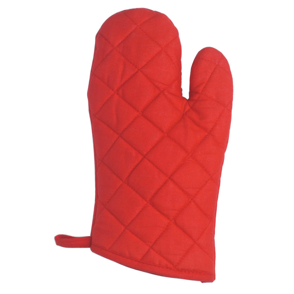 HIT Red Quilted Cotton Canvas Oven Mitt