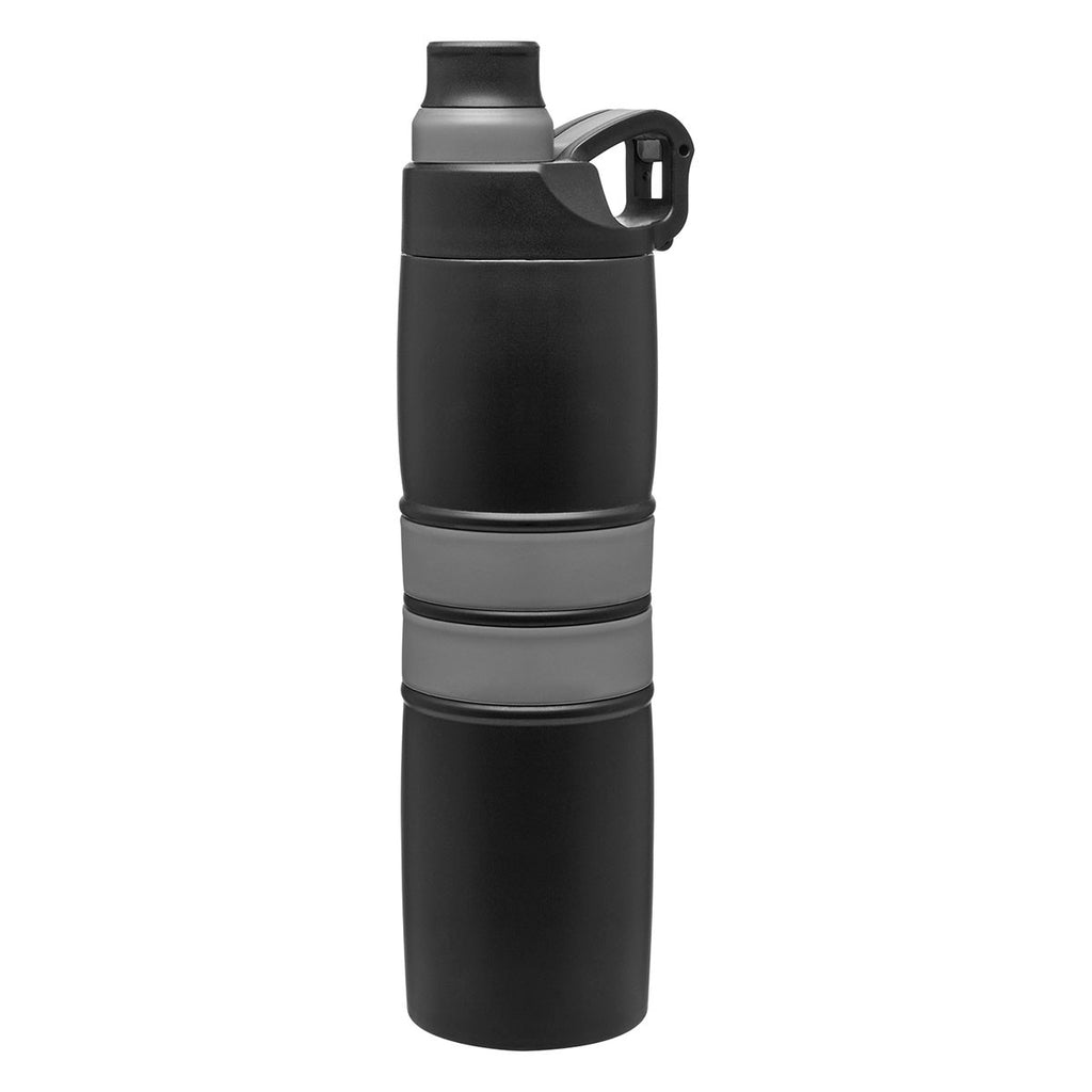 H2Go Storm Grey Valor Black Stainless Steel Bottle 20.9 oz