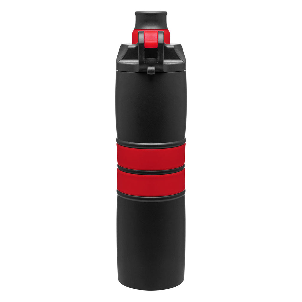 H2Go Red Valor Black Stainless Steel Bottle 20.9 oz