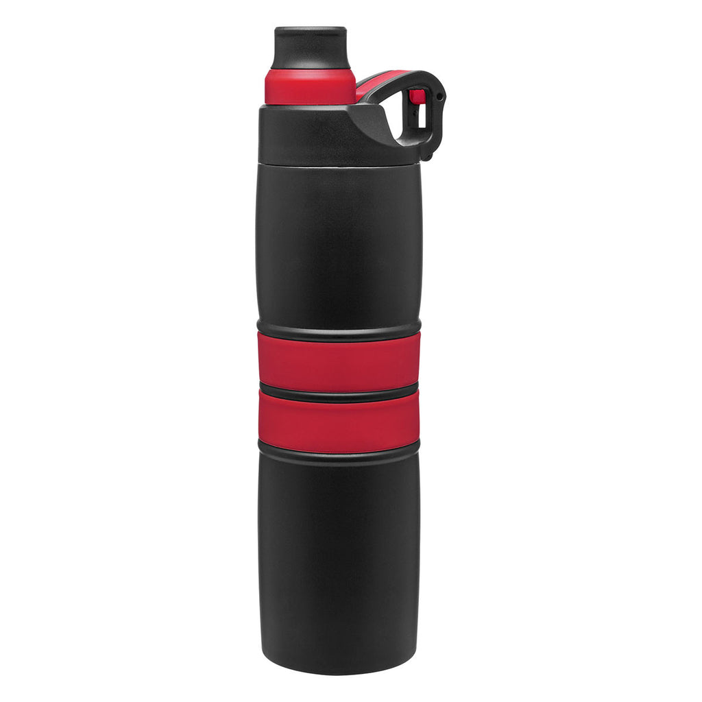 H2Go Red Valor Black Stainless Steel Bottle 20.9 oz