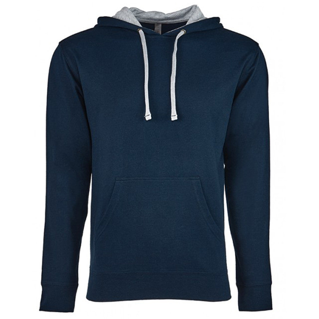 Next Level Unisex Midnight Navy/Heather Gray French Terry Pullover Hoodie