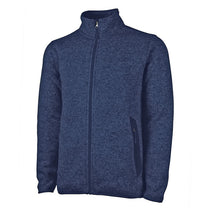 Charles River Men's Navy Heather Heathered Fleece Jacket