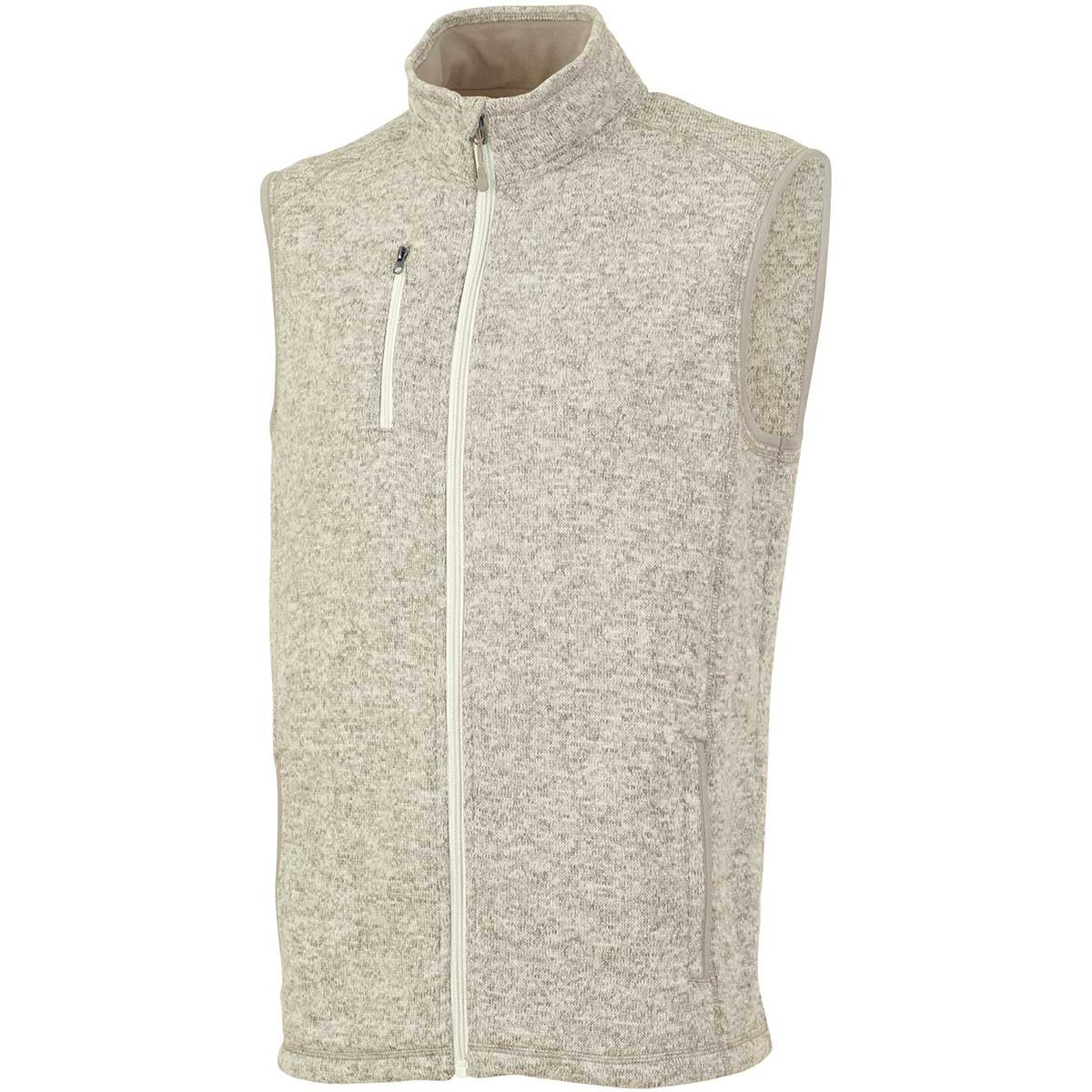 Charles River Women's Oatmeal Heather Pacific Heathered Fleece Vest