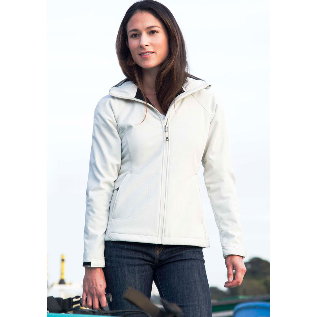 Landway Women's Cream Hooded Matrix Soft Shell with Sherpa Fleece