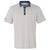 adidas Golf Men's Stone/Mineral Blue/White Climacool Performance Colorblock Sport Shirt