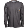 Timberland Men's Dark Charcoal Heather PRO Base Plate Long-Sleeve T-Shirt