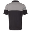 adidas Golf Men's Black/Vista Grey Heather 3-Stripe Block Sport Shirt