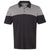 adidas Golf Men's Black/Vista Grey Heather 3-Stripe Block Sport Shirt