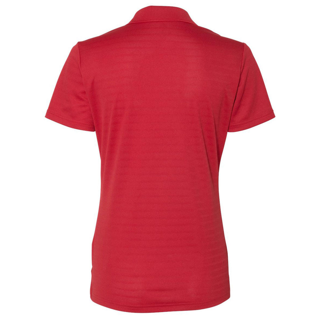 adidas Golf Women's Power Red Shadow Stripe Sport Shirt