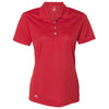 adidas Golf Women's Power Red Shadow Stripe Sport Shirt