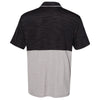 adidas Men's Black/Mid Grey Melange Colorblock Sport Polo