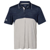 adidas Men's Collegiate Navy/Mid Grey Melange Colorblock Sport Polo