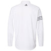 adidas Men's White/Grey Three Heather/Grey Three 3-Stripes Competition Quarter-Zip Pullover