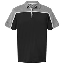 Adidas Men's Black/Grey Two/Grey Five Melange Ultimate Colorblocked Polo