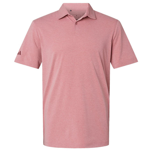 Adidas Men's Pink Strata Melange Blend Polo