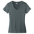 Alternative Apparel Women's Heather Deep Charcoal Runaway Blended Jersey V-Neck Tee