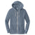 Alternative Apparel Men's Dark Navy Burnout Laid-Back Zip Hoodie