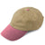 Adams Men's Khaki/Coral 6-Panel Low-Profile Washed Pigment-Dyed Cap