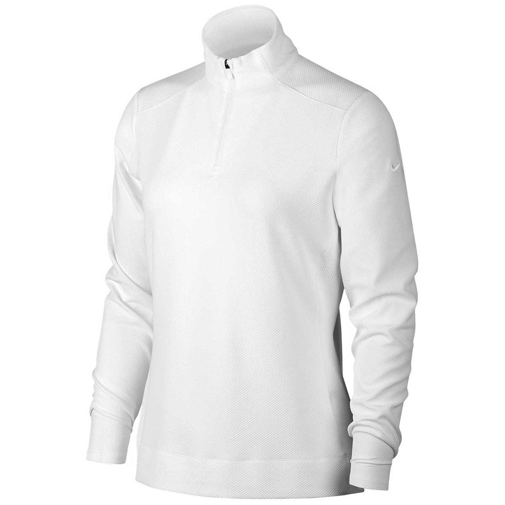 Nike Women's White Dry UV Half Zip Cover-Up