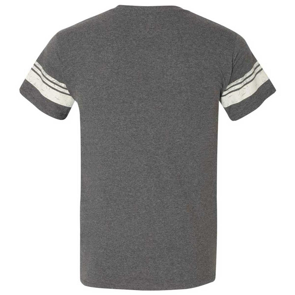 Champion Men's Charcoal Heather Originals Triblend Varsity Tee