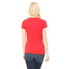 Bella + Canvas Women's Red Stretch Rib Short-Sleeve Scoop Neck T-Shirt