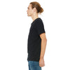 Bella + Canvas Men's Black Jersey Raw Neck T-Shirt