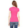 Bella + Canvas Women's Berry Sheer Mini Rib Short-Sleeve Scoop Neck T-Shirt