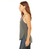 Bella + Canvas Women's Dark Grey Heather Flowy Side Slit Tank