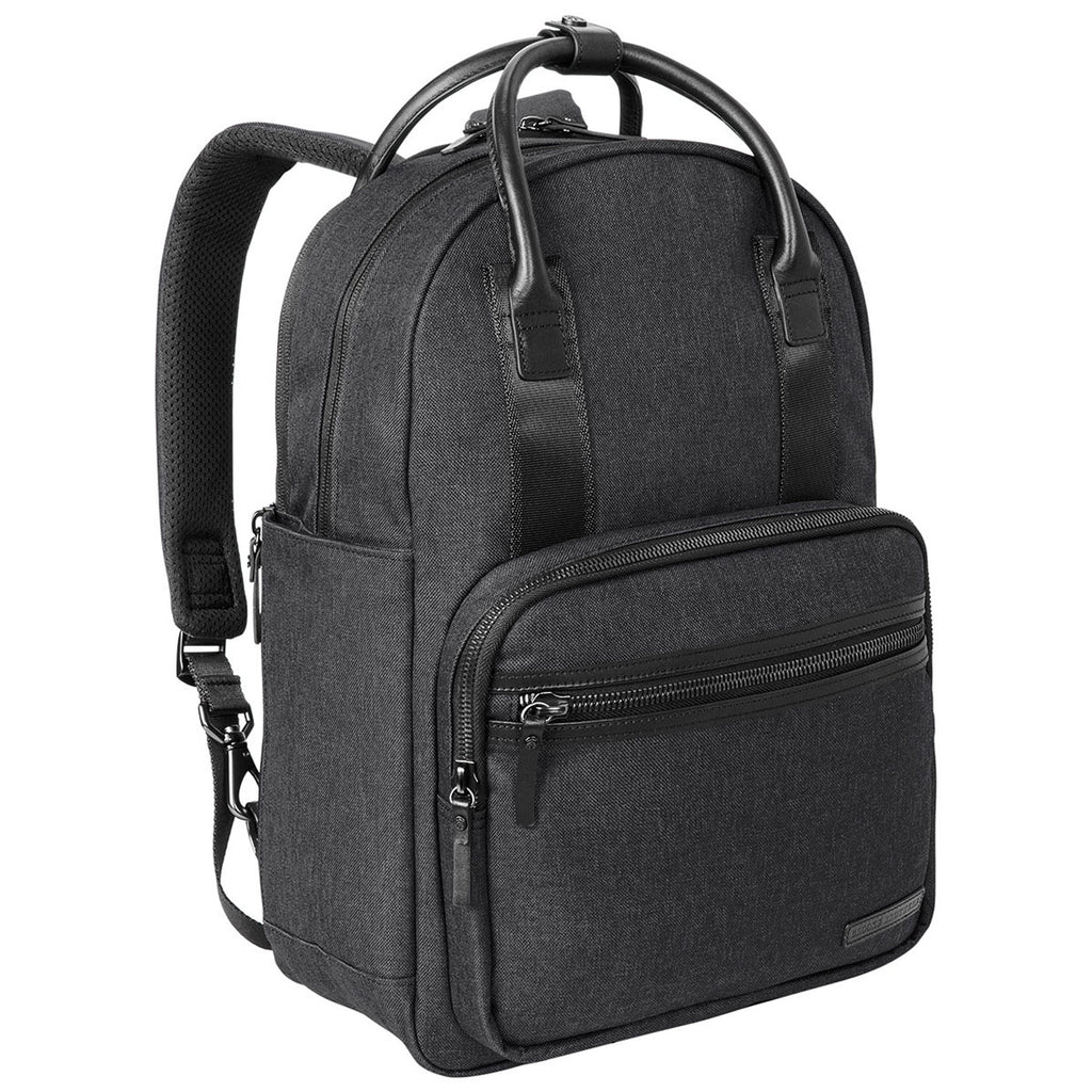 Brooks Brothers Heather Grey Grant Dual-Handle Backpacks