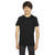 American Apparel Youth Black Poly-Cotton Short-Sleeve Crewneck