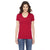 American Apparel Women's Red Poly-Cotton Short Sleeve Crewneck T-Shirt