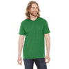 American Apparel Unisex Heather Kelly Green Poly-Cotton Short Sleeve Crewneck T-Shirt