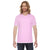 American Apparel Unisex Pink Poly-Cotton Short Sleeve Crewneck T-Shirt