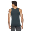 American Apparel Unisex Black Aqua Poly-Cotton Tank