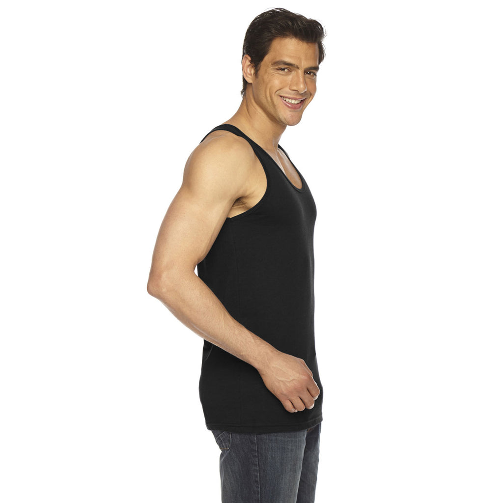 American Apparel Unisex Black Poly-Cotton Tank