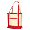 Port Authority Natural/Red Medium Cotton Canvas Boat Tote