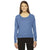 American Apparel Women's Athletic Blue Triblend Lightweight Raglan Pullover