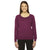 American Apparel Women's Tri Cranberry Triblend Lightweight Raglan Pullover