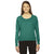 American Apparel Women's Tri Evergreen Triblend Lightweight Raglan Pullover