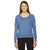 American Apparel Women's Athletic Blue Lightweight Raglan Pullover