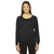 American Apparel Women's Triblend Black Lightweight Raglan Pullover