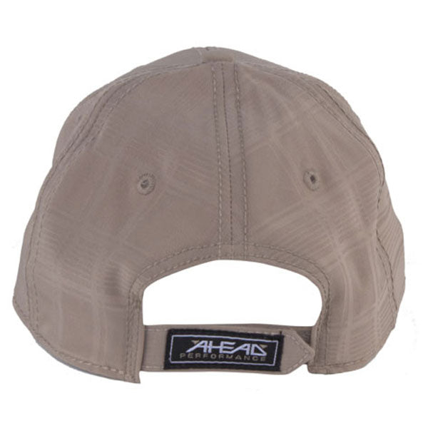 AHEAD Taupe Textured Plaid Tech Cap