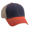 AHEAD Navy/University Orange 3 Tone Tea Stained Mesh Back Cap