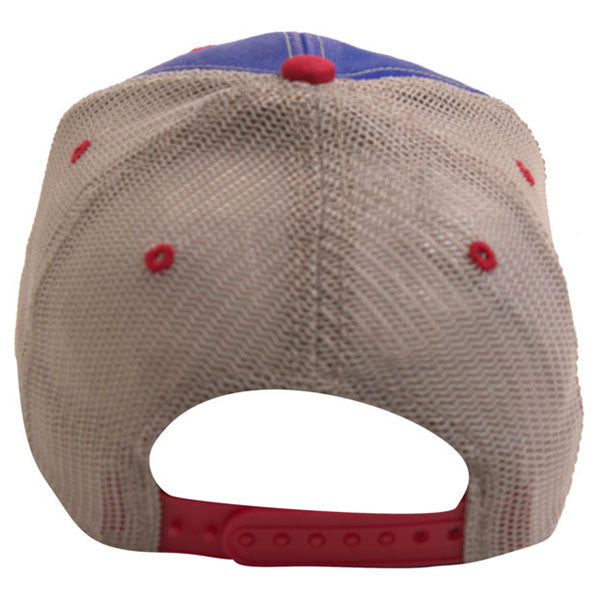 AHEAD University Tour Blue/University Cardinal 3 Tone Tea Stained Mesh Back Cap