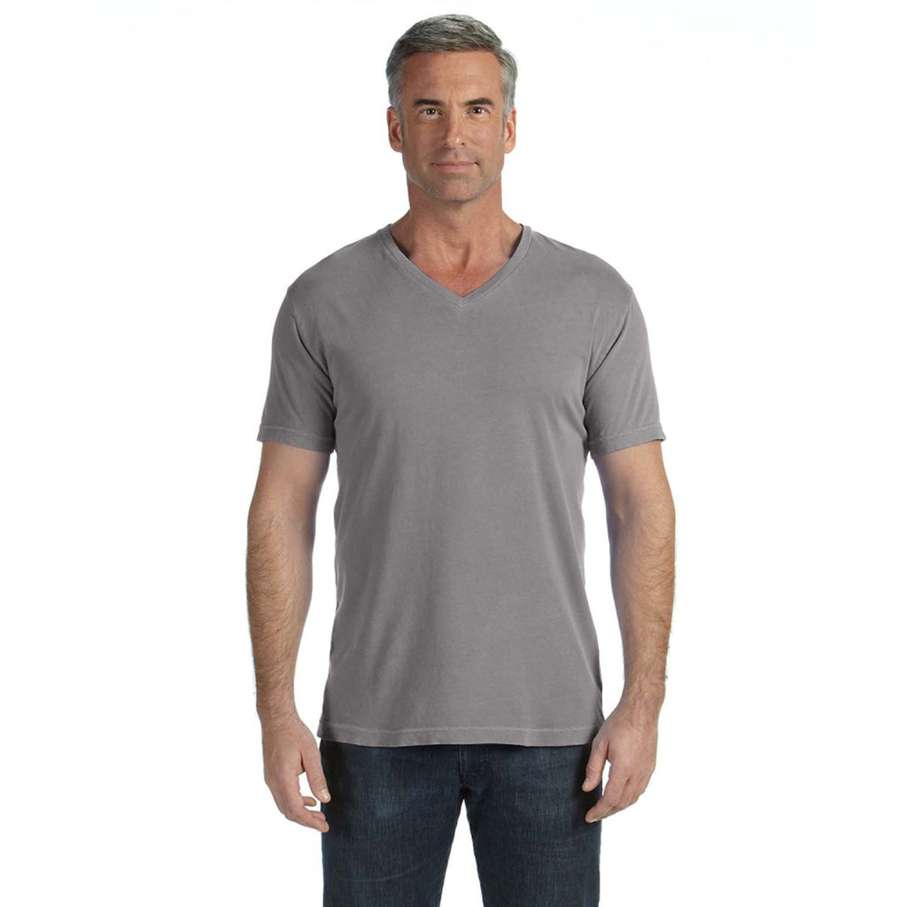 Comfort Colors Men's Grey 5.4 Oz. V-Neck T-Shirt